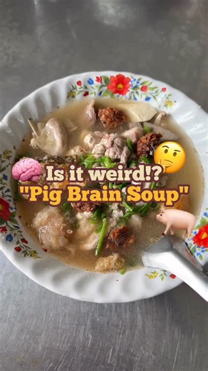 Thailand’s Weirdest Soup Ever! 🍲🤯 Think you’re brave enough? Pig brain soup awaits in Thailand! 🐷🧠💥 #pigbrainsoup #thaistreetfood #thailocalfood #thailand #thaifood #thai #thaifoodlover #thaistreetfood #thairestaurant #thaicuisine #thailiian #thailandtravel #streetfoodthailand #thailand🇹🇭 #bangkokthailand #thailandtrip #bangkokfoodtours | Bangkok Food Tours
