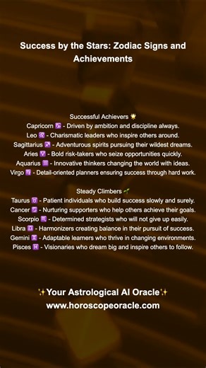 Success by the Stars: Zodiac Signs and Achievements