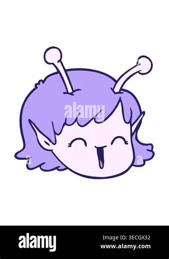 pixelize effect animation of cartoon alien space girl face design Stock Video Footage - Alamy