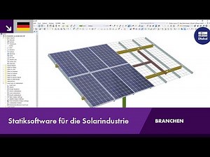Solarindustrie | RFEM 6 & RSTAB 9 von Dlubal Software
