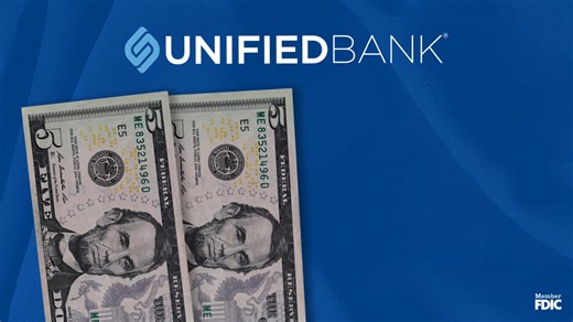 Five, ten, fifteen, twenty. With Unified’s Freedom Debit Mastercard, twenty dollars is twenty dollars. No ATM Fees* Nationwide. Open your Unified Freedom Checking Account online from the convenience of your own home or office using your phone, tablet, or personal computer. Or stop by any of our convenient Unified Banking Centers. *Fee waiver applied to account on same day as transaction and refund shown on monthly statement. Program requirements subject to change. | Unified Bank | Facebook