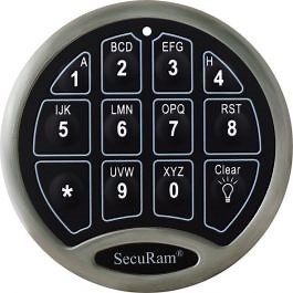 SecuRam SafeLogic Basic Electronic Safe Keypad, Backlit