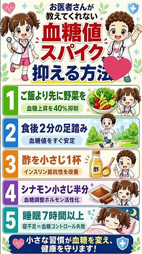 ✨お医者さんが教えてくれない血糖値スパイクを抑える方法