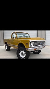 1972 Chevrolet K10, 350ci - 4 Speed Manual, 4x4 Shortbox, Clean California Truck This outstanding Truck is heading to the Barrett Jackson Auction in Houston on October 20-22. Look for this lot selling on Thursday, October, 20th • Lot #72 https://bit.ly/3Cos20f Very Solid Western Blazer From California Original Glove Box SPID Tag 5.7L 350ci - V8 Engine 4 Speed Manual Transmission Factory 4x4 Driveline 4” Lift Kit Installed Manual Locking Hubs 3.73 Axle Ratio New 15x8 Truck Wheels New BF Goodrich 