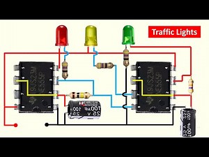 How to Make A Traffic Lights Control Circuit || Traffic Lights Circuit Without a Micro Controller