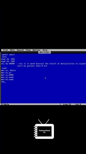 8 bit Signed Multiplication in 8086 Microprocessor | Assembly Language Programming | TechnonTechTV