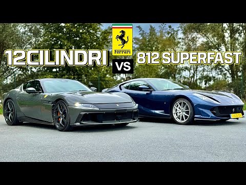 FERRARI 12 CILINDRI vs 812 SUPERFAST // REVIEW on AUTOBAHN
