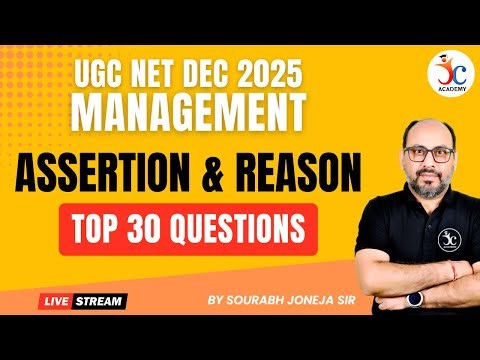 UGC NET Management Assertion and Reason Questions | UGC NET Management Paper 2 Dec 2025