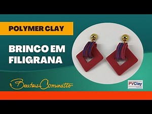Tutorial - Learn how to make filigree earrings using polymer clay.