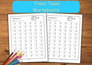 Times Table Worksheets – 100 Printable Pages – Multiplication Practice 0–12 – Answer Key Included - Etsy