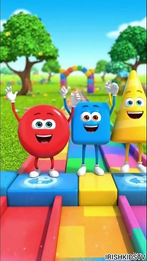 Fast Shapes Racing Game🔺⚪🟥#Shorts #funlearning #funforkids #shortfeed #cartoon #shortvideo