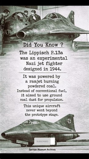Lippisch P.13a | Nazi Coal Powered Jet Fighter | WW2