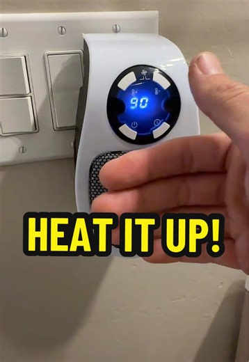 Instant heat without the bulk 🔥 This plug-in wall outlet heater is small but powerful, warming up your space fast while saving energy. Features an adjustable thermostat, LED display, and 12-hour timer for easy, worry-free comfort—perfect for bedrooms, bathrooms, or the office. #homegadgets #spaceheater #winteressentials #smallspaceliving #tiktokshop