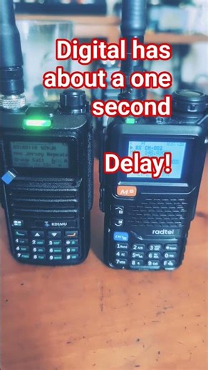 DMR has about a 1-second delay from analog!! 2 m repeater delay!