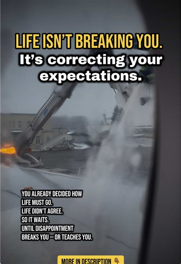 So what’s the real problem? The problem is expectations. We constantly create expectations about life. Stop creating them — and most of your problems disappear. You simply trust the process. One thing happens — you’re grateful. Something else happens — you learn. And you stop being disappointed. Why? Because disappointment belongs to those who expect a specific outcome. “This must happen.” They wait for it in the morning. They wait for it at night. They live for it. And when you crave the result