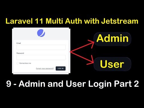 Laravel 11 Multi Authentication with Jetstream | #9 Admin and User Login Part 2
