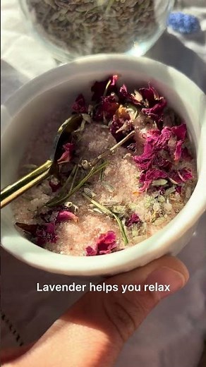 DIY Herbal Salt Scrub — Soft Skin in 5 Minutes (Lavender + Rose)