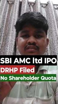 SBI AMC ltd IPO DRHP filed but no Shareholder Quota 🚨 #shorts