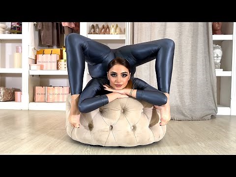 Flexible Girl Stretching. Contortion Routines. Flexshow