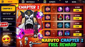 CLAIM NARUTO CHAPTER 2🤩FREE REWARDS || FREE FIRE NARUTO EVENT || NARUTO CHAPTER 2 FREE FIRE | Chamatker Gaming