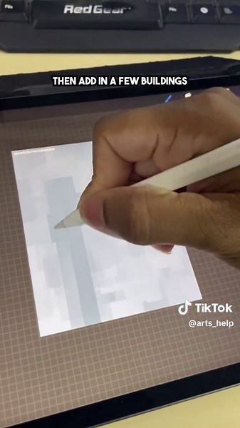 Digital Art Illustration Tutorial: Creating Dimensional Buildings in Procreate