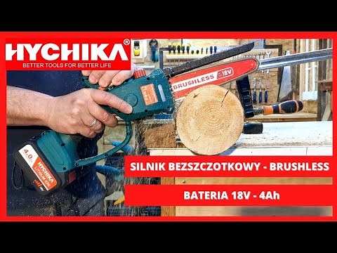 HYCHIKA 18V - Powerful mini chainsaw with brushless motor and 4 Ah battery / chainsaw