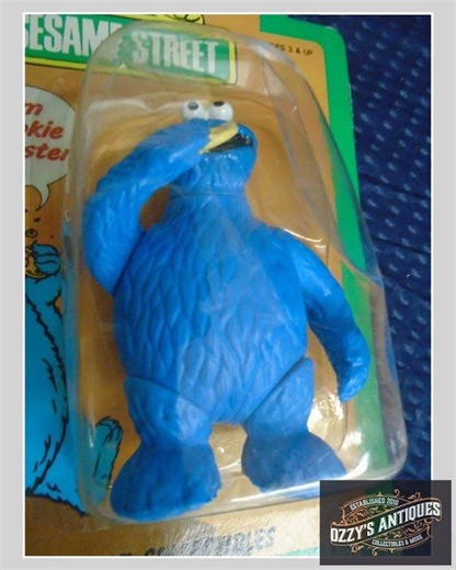 Vintage 1985 Sesame Street Fully Poseable - Cookie Monster