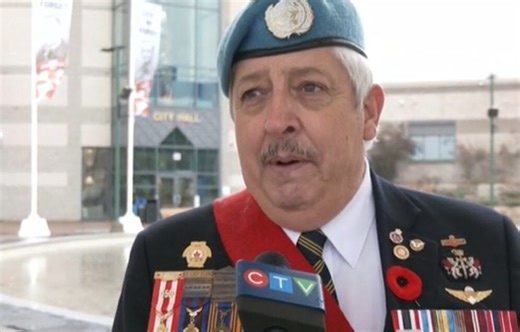 Honouring veterans at Barrie City Hall