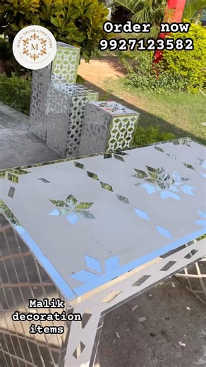 Silver decoration mirror table For Wedding #shorts #viral #6:00