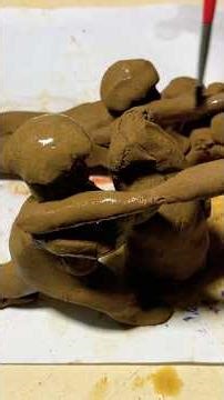 CREATIVE CLAY SOLDIERS | HANDMADE ARMY SCENE FROM CLAY 🎨🪖. #shortvideo