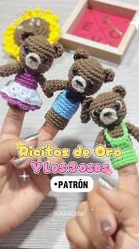 CROCHET PUPPETS ✨ Goldilocks and the 3 Bears pattern 🐻 #crochetpattern #crochetexpress