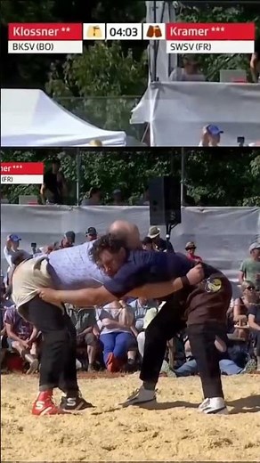 Klossner Adrian vs Kramer Schwarzsee 2025 #schwinger #sports #suisse #luttesuisse #combat