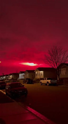 No storm. No thunder. Just weird red light in the sky. #foundfootage #coughtoncamera #skyphenomena #unexplainable #archivepage