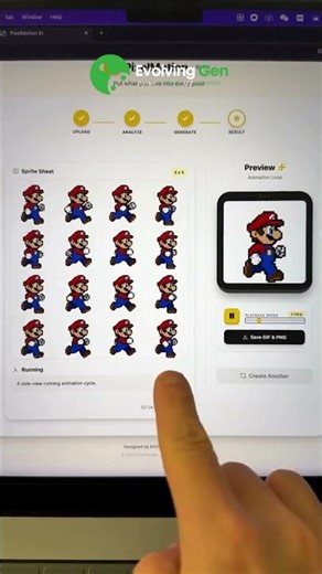 Instantly generate animated assets #animation #pixel #motion #ai #coding #tech #depthai #aidaily