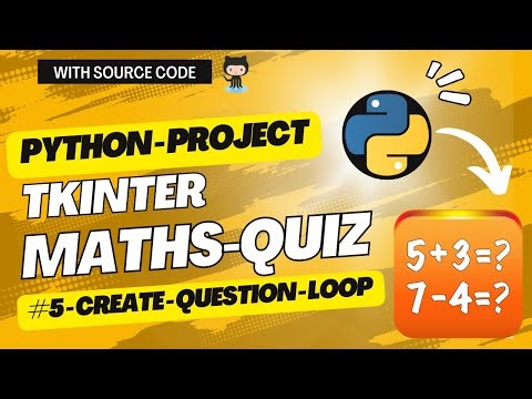 Generate Random questions in Python. Math Quiz Tkinter - 5