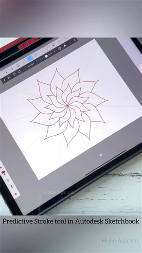 Hishu Agarwal | How to use predictive stroke tool in autodesk sketchbook app. #reels #reel #digitalartreel #autodesksketchbookpro #digitalpainting | Instagram