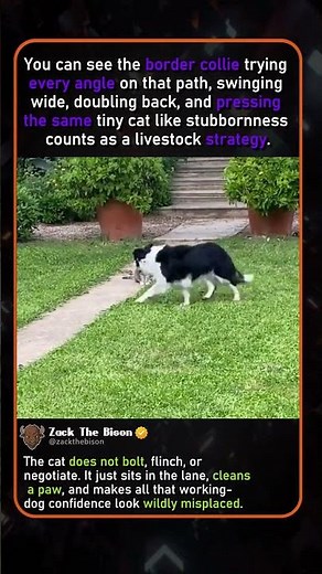THE DOG PICKED THE WRONG CAT