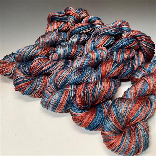 Cotton Yarn hand dyed 100g 218 yards Sold separately