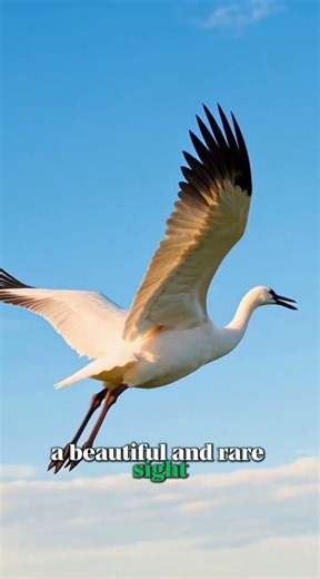 The Tallest Bird in North America | Whooping Crane Story 🐦#ytshorts