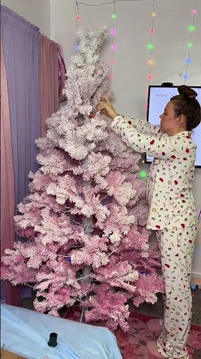 PINK CHRISTMAS TREE!! The most beautiful and full pink Christmas tree - girl moms get a pink