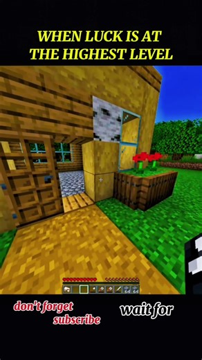 WHEN LUCK IS AT THE HIGHEST LEVEL #Short #minecraft #funny