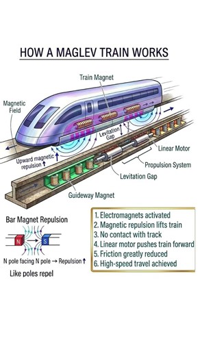 Maglev train working principle