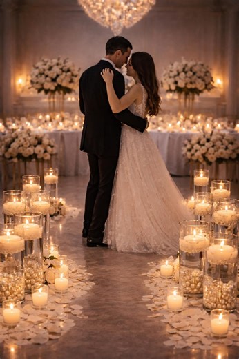 Floating Candle Centerpiece Set With Glass Vases & Pearls – Wedding / Engagement Table Decor - Etsy