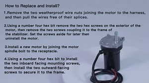 RV Rear Electric Stabilizer Jack Motor for Lippert 113407 352338 138445 178562 162307, fit for Camper Stabilizer Jacks 337199 369774 298707, Replace# K01285-C800 K01285C800 K01531A800 K01531-A800