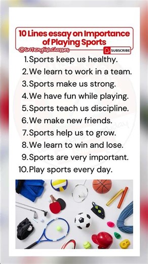 10 Lines Essay on Playing Sports | Importance of Sports Essay | Essay on Sports | Sports Benefits