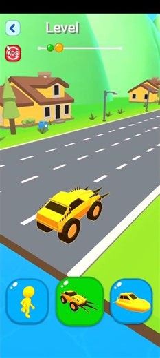 Shape-shifting funny race gameplay new level 2 hypercasual games #shorts #gameplay #shapeshifting