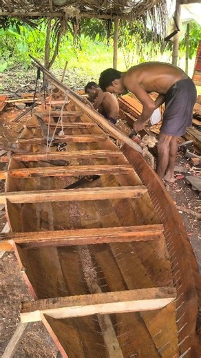 Wooden boat making #boatmaking #fishingboat #craft #handmade #shorts #reels | Deshi Fish & Meat