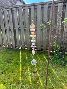 Guirlande/mobile de bois flotté en cristal arc-en-ciel, suncatcher avec cristal arc-en-ciel et bois flotté, mobile flotsam, mobile en bois flotté - Etsy France