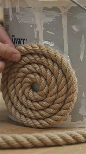 DIY Rope Ottoman from an Old Paint Bucket! 🪣✨ Budget Home Decor Makeover