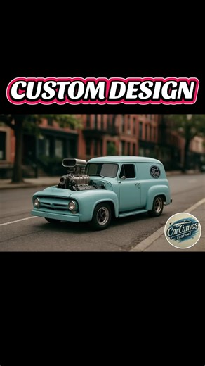 Supercharged Retro Ford Van: A Custom Masterpiece
